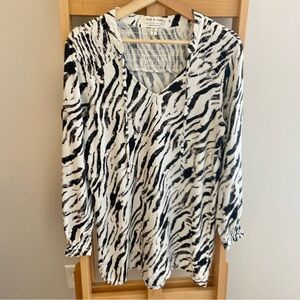 Cloth & Stone for Anthropologie Zebra Print Shirt Dress